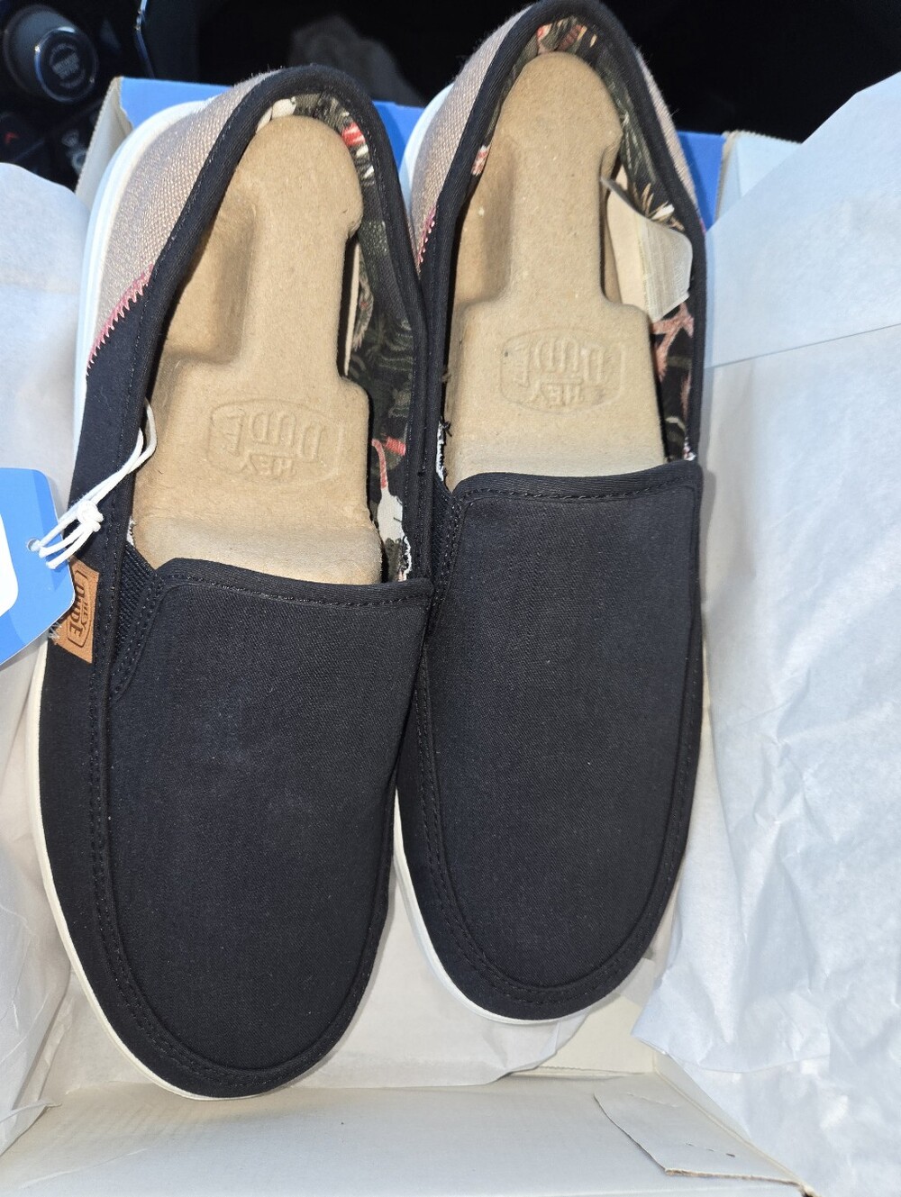 Hey Dude Black Canvas Slip-On Women’s Casual Shoe - 11